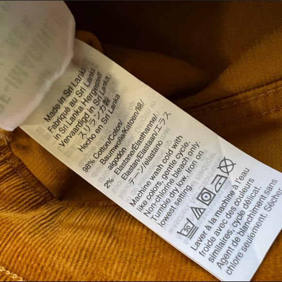 J. Crew Mustard Saffron 9" High Rise Skinny Button Fly Corduroy Pants  Size 29 - Picture 8 of 10